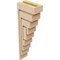 Ekena Millwork 3"W x 6"D x 18"H Thin Landon Rough Cedar Woodgrain TimberThane Corbel, Primed Tan CORUR03X06X18LANRCPR - alternate 6